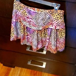 Leopard print skirt multicolor